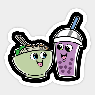 Ramen Noodle Soup Kawaii Anime Bubble Tea Boba Sticker